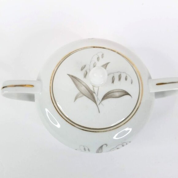 Kaysons Fine China Sugar Bowl Golden Rhapsody Japan Vintage 60s Gold Trim MCM - Picture 3 of 8